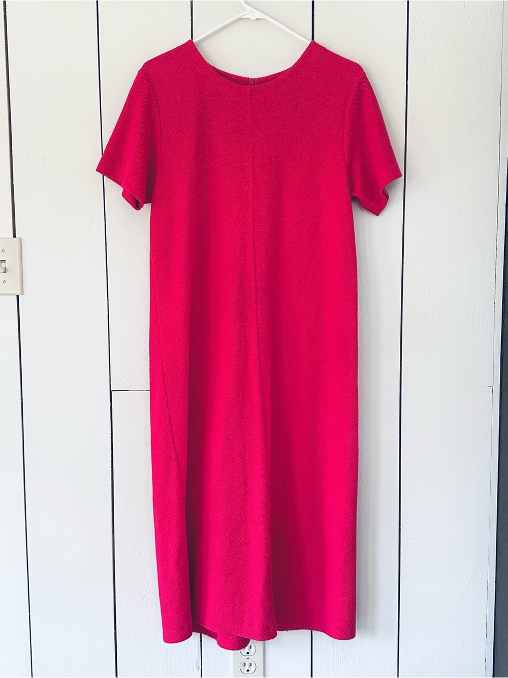 VTG Richard Textured Maxi Dress Sz M Vibrant Pink